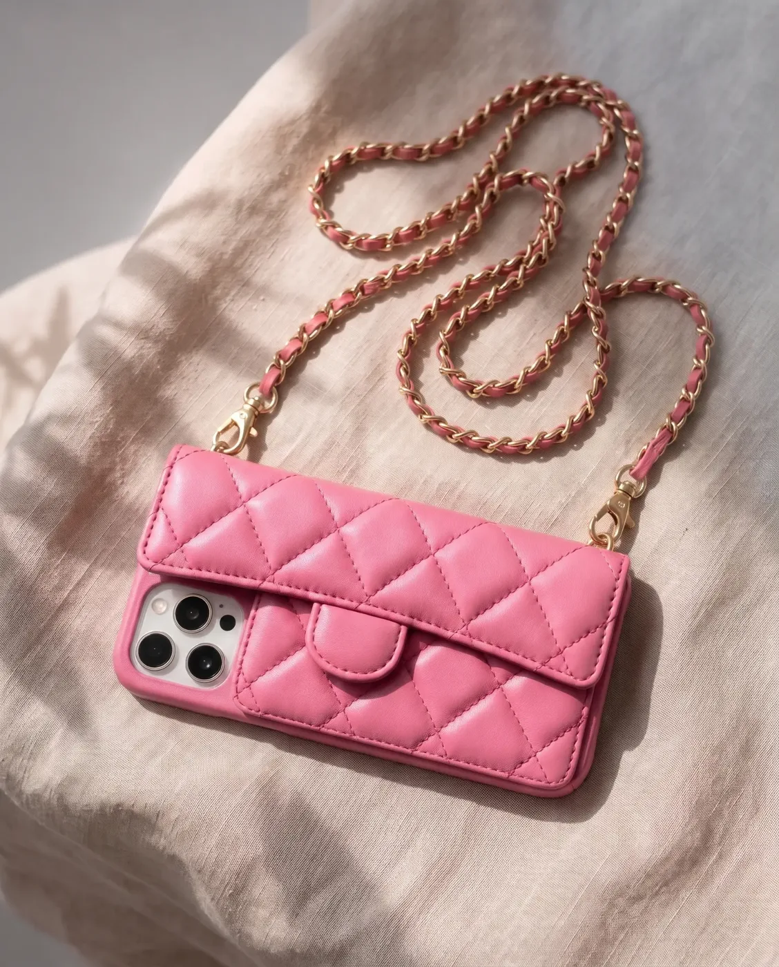 Powder Pink phone purse